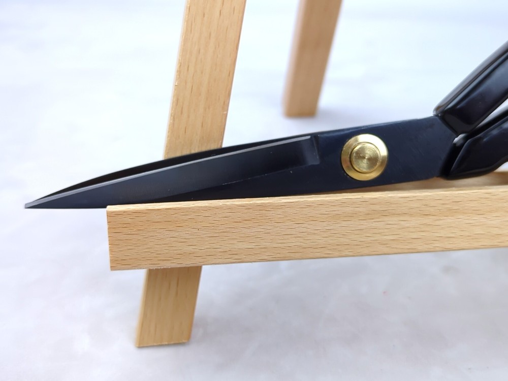 9" Long - 5" Blade, BENT Large Tailor Fabric Yarn Scissors / Shears, BLACK - NEW
