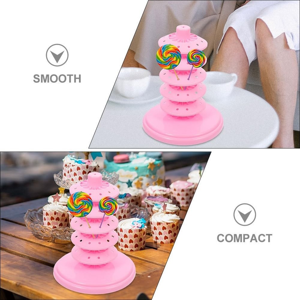 Multi-Layer Adjustable Candy Filler Stand Tabletop Lollipop Holder Display Ra...
