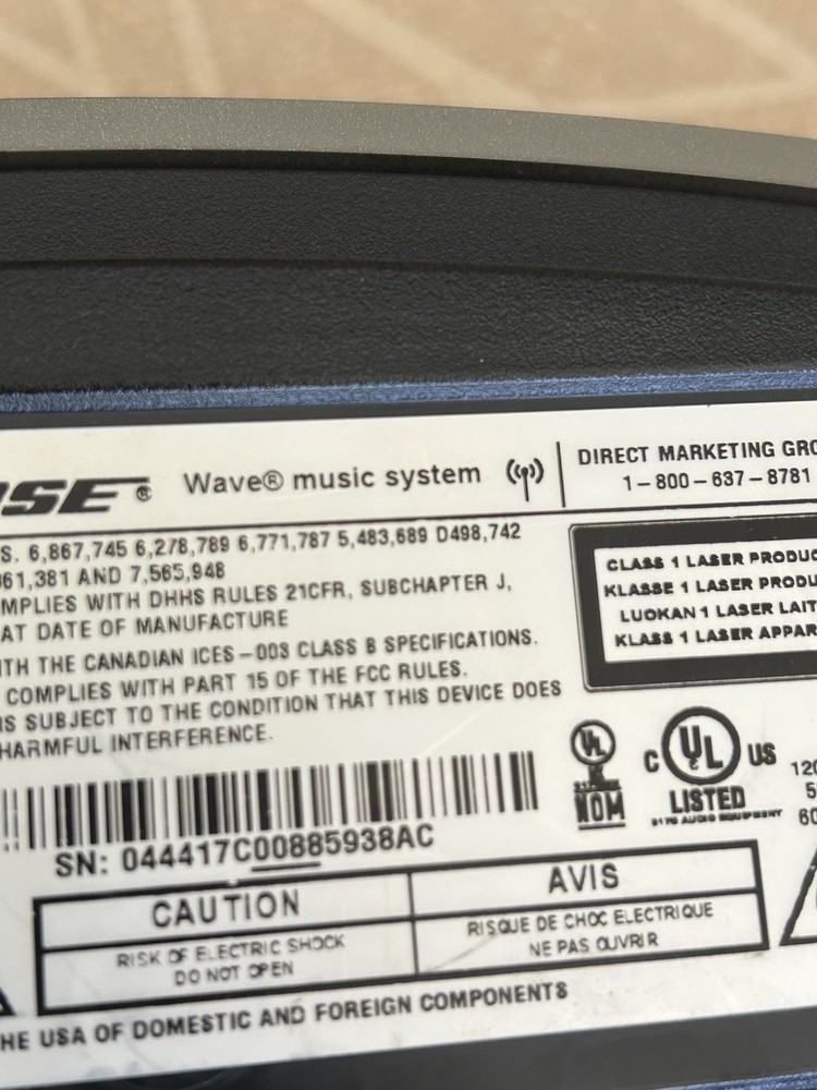 Bose Wave Music System CD Player NO Remote Untested