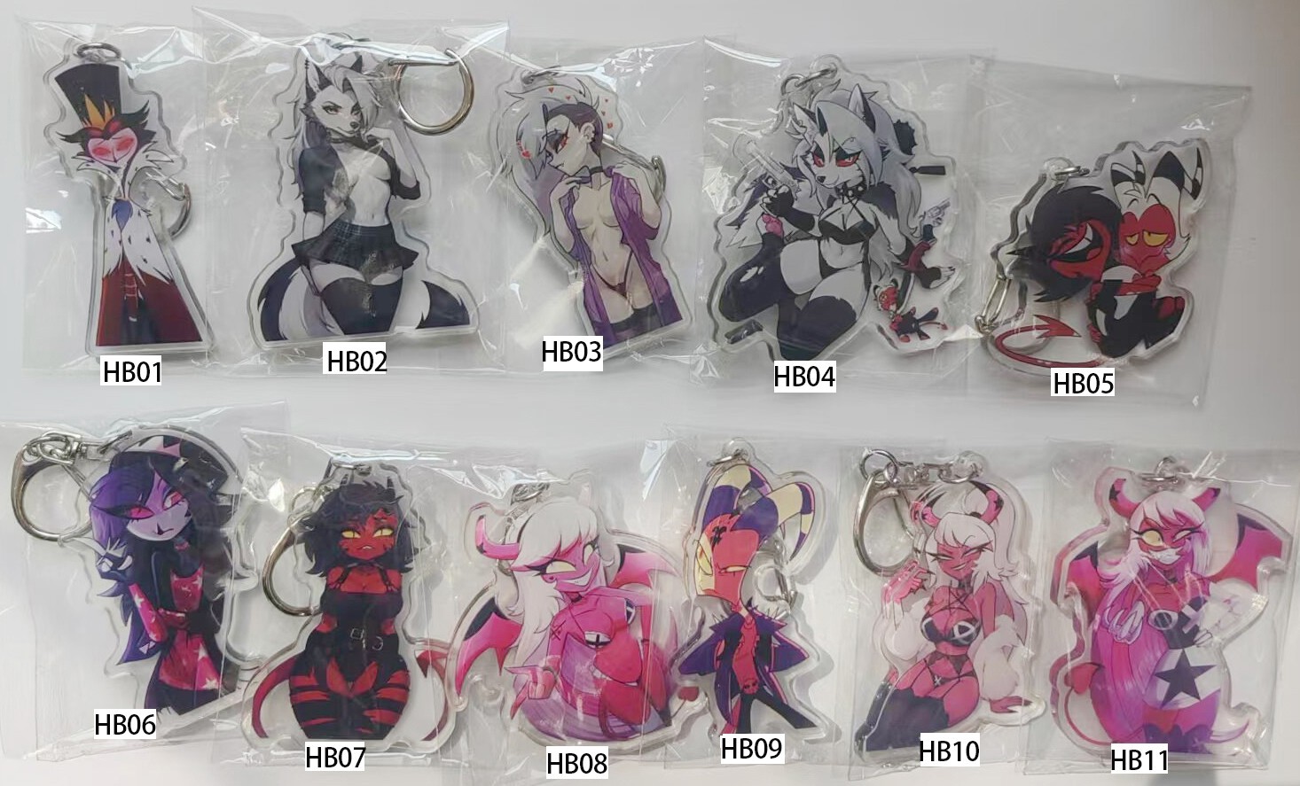Loona Helluva Boss Acrylic Keychains Charms Set of 3 New