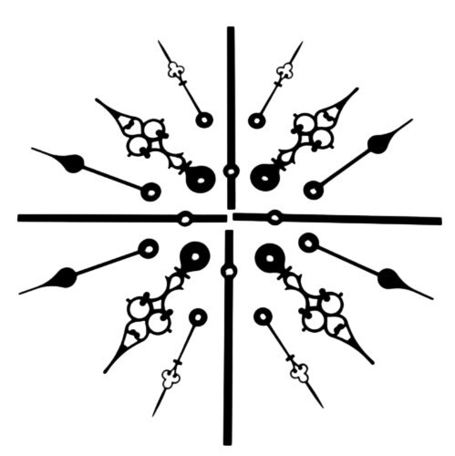 UTS German Quartz Euroshaft Black Metal Clock Hands Needles Pointers Junghans