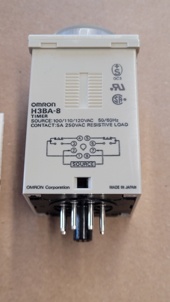 Omron H3BA-8 Timer 0.5 Seconds - 100 Hours 120VAC