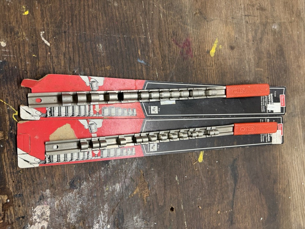 Sears Socket Carry Rack (2) For 1/2 And 3/8