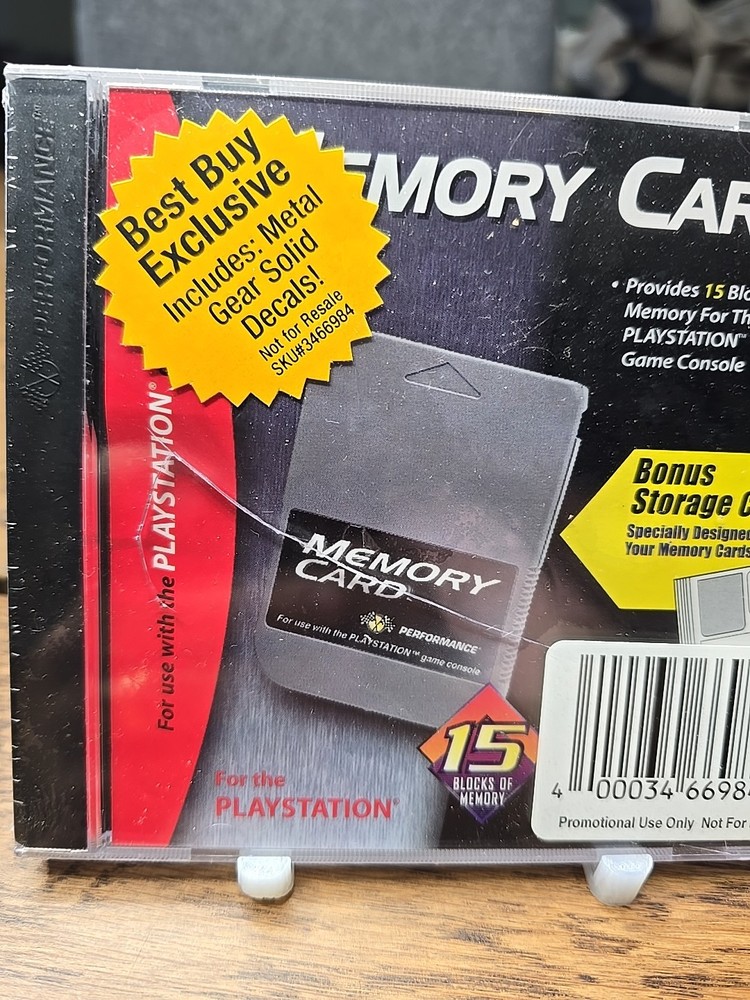 Performance Sony PlayStation 1 PS1 Memory Card Case Holder Metal Gear Solid READ