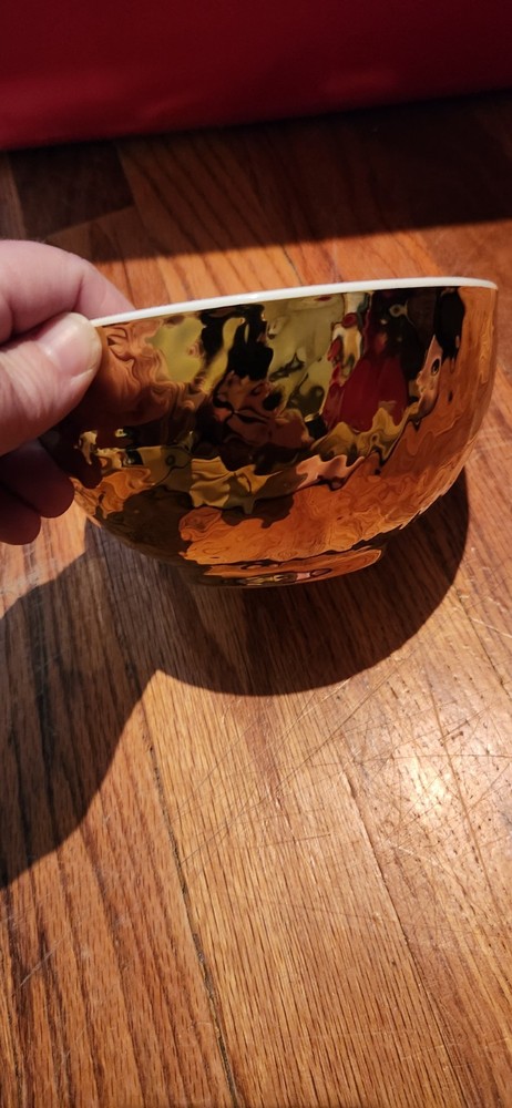 Gold plated with white Bowl