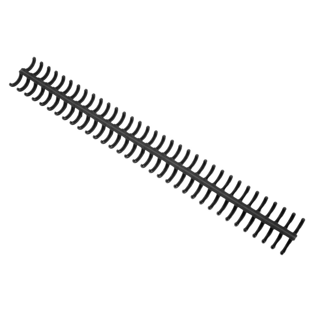 10PCS 34 Hole Binding Spine Split Loose Leaf Rings Binding Loop 12mm(Black )