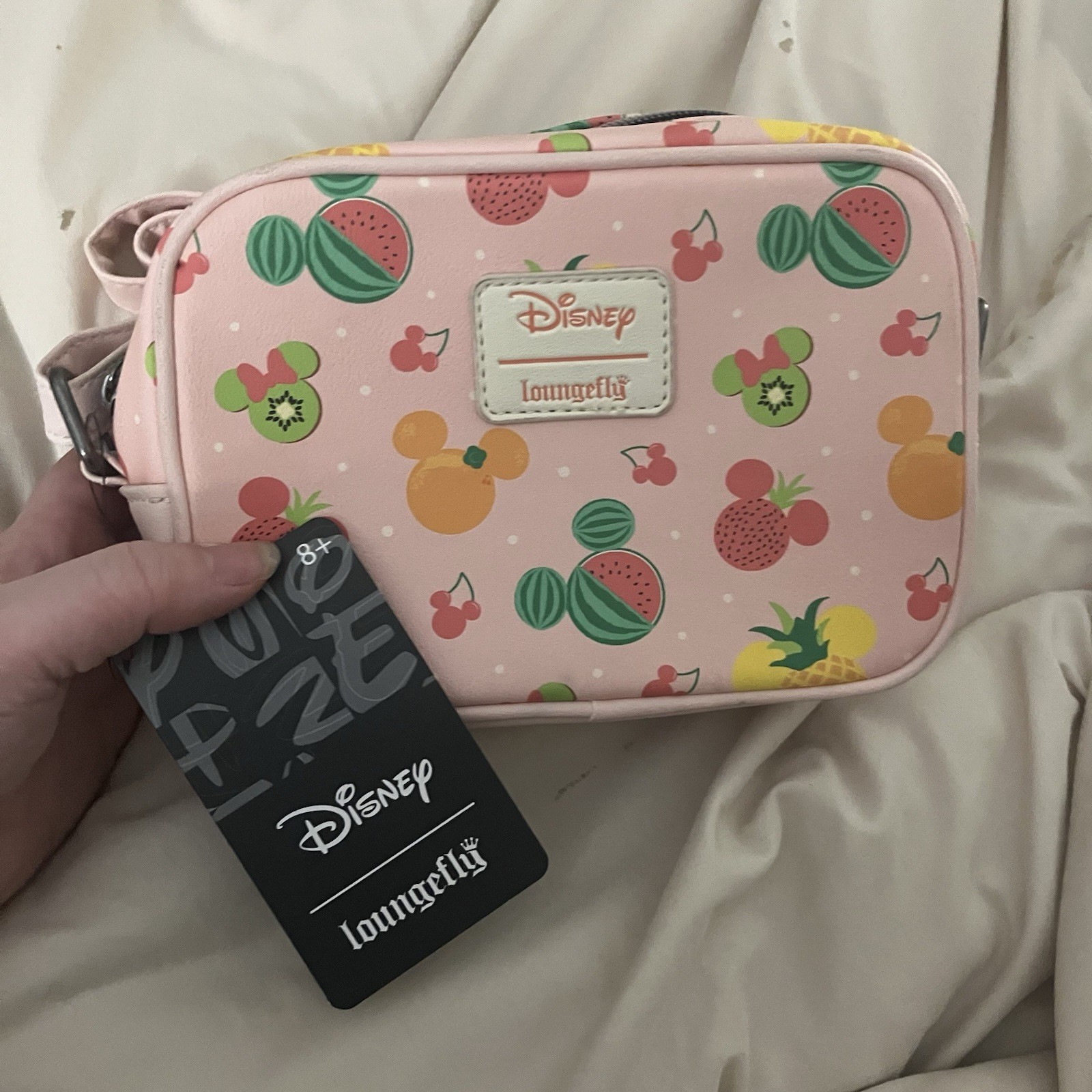 Loungefly Disney Mickey Mouse Fruits Camera Crossbody Bag New With Minor Flaws