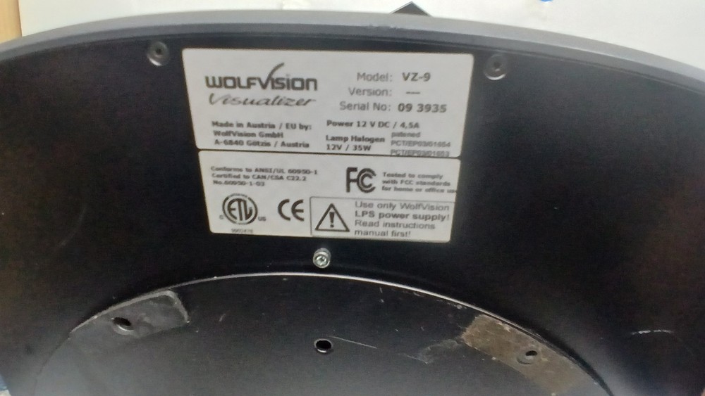 WolfVision VZ-09 VGA/DVI Classroom Projector WORKING! *NO REMOTE* *READ*