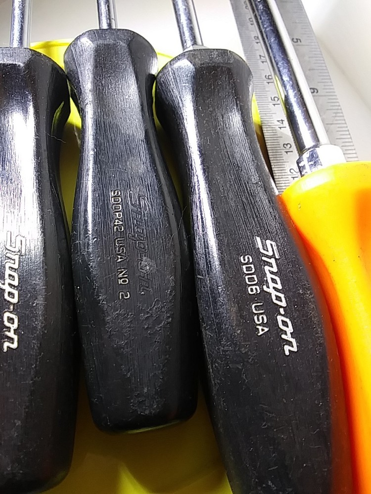 Snap on Tools Screwdriver Serv. Set Used Condition 6 Piece Phillips And Regular