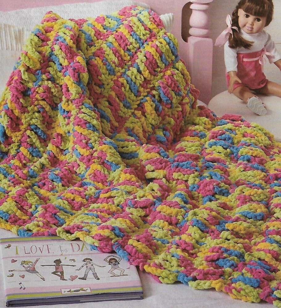 Toddler's Quick & Cozy Throw Afghan crochet pattern instructions