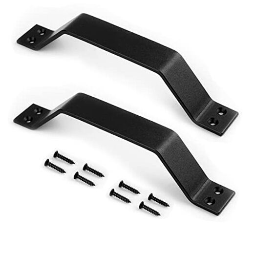 9” Sliding Barn Door Handle, Black Gate Handle Set, Door Pull, Pull Handle 2
