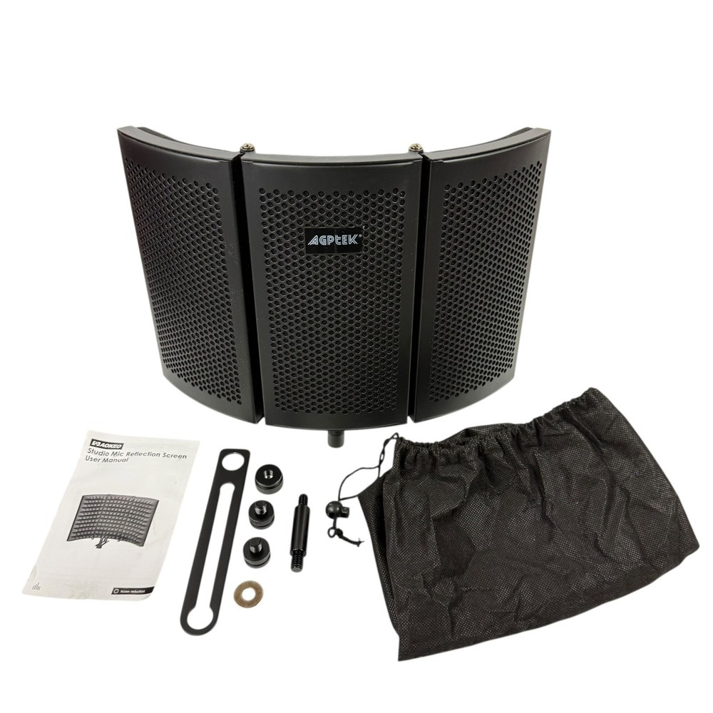 Microphone Isolation Shield Foldable with High Density Sponge