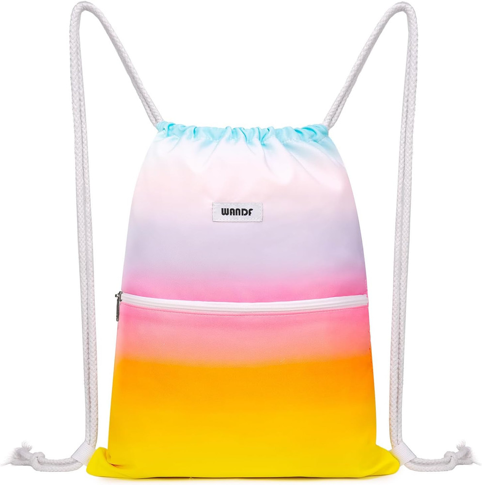 Drawstring Backpack String Bag Sackpack Cinch Water Resistant Nylon for Gym Shop