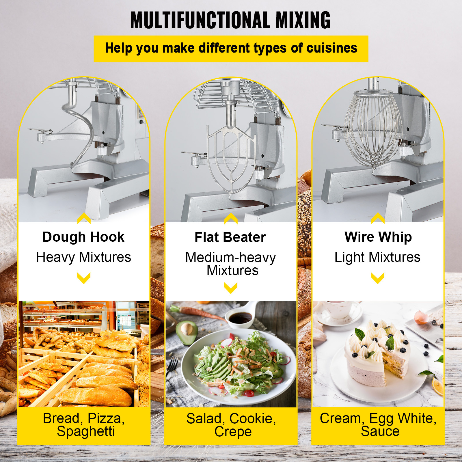 Brand New 30Qt Commercial Heavy Duty Steel 3-Speed Stand Food/Dough Mixer