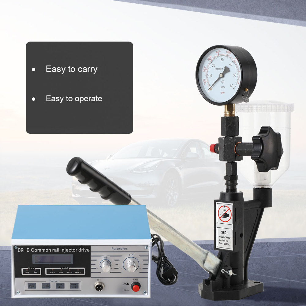 CR-C Multifunction Diesel Common Rail Injector Tester + S60H Nozzle Validator US