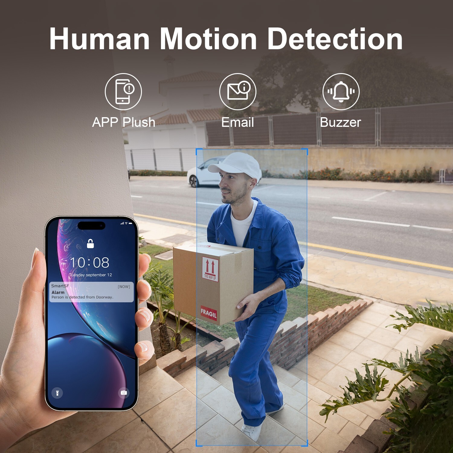 Wireless security camera system Outdoor Audio 10CH H.265+ CCTV Wifi NVR Kit