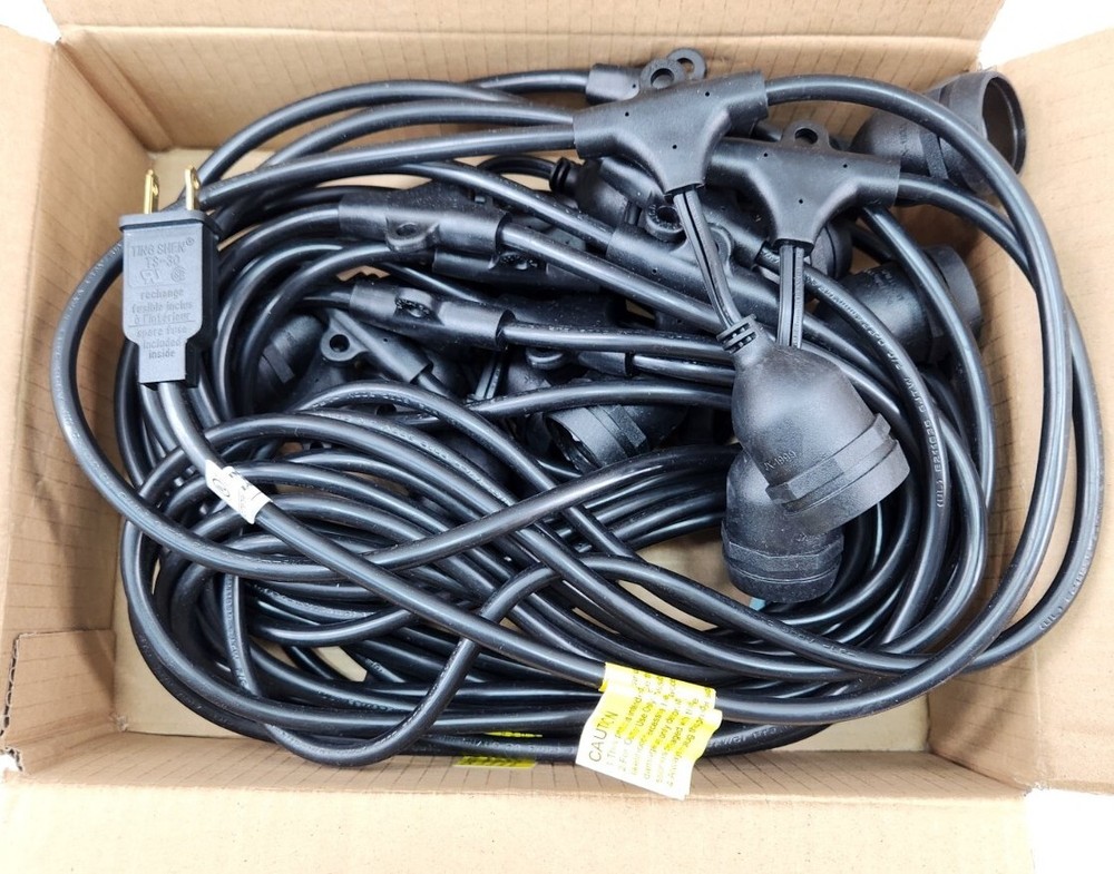 Addlon LED Outdoor String Lights 48ft, No Bulbs Included