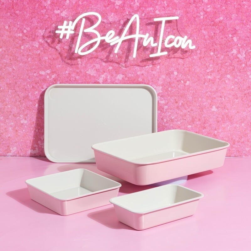 4 Piece Nested Bakeware Set Nonstick Easy Cleanup Heavy Duty Kitchen Essentials