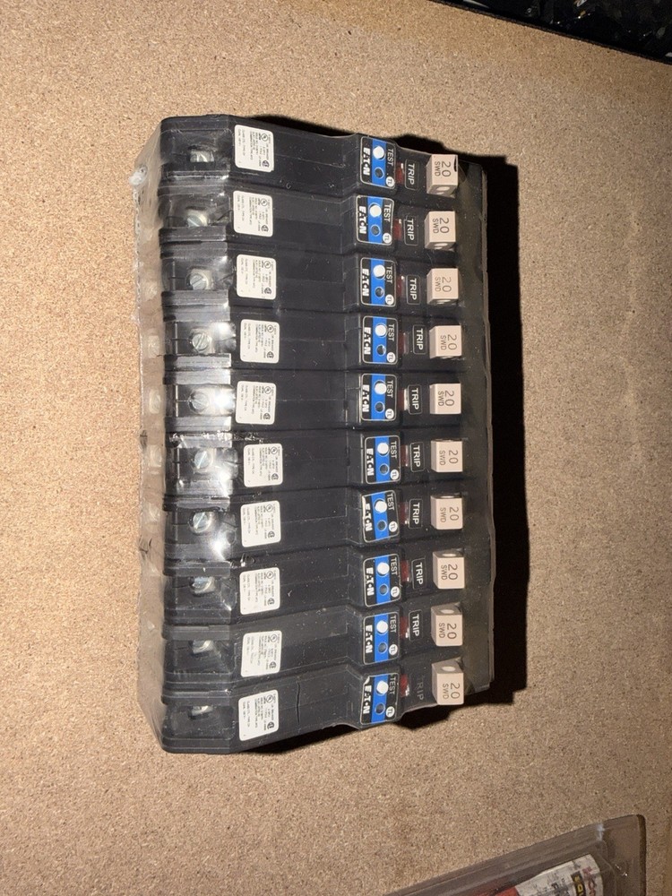 CHFP120DF 10 PCS EATON CH 1P 20A AFCI/GFCI DUAL-FUNCTION PLUG-ON CIRCUIT BREAKER