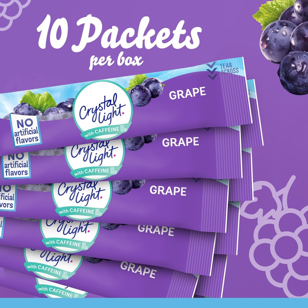 Grape Caffeine Drink Mix Packets - Convenient On-the-Go Hydration 3 Pack
