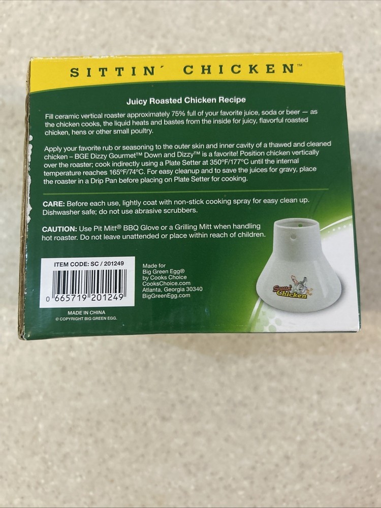 Big Green Egg Ceramic Chicken Roaster - New