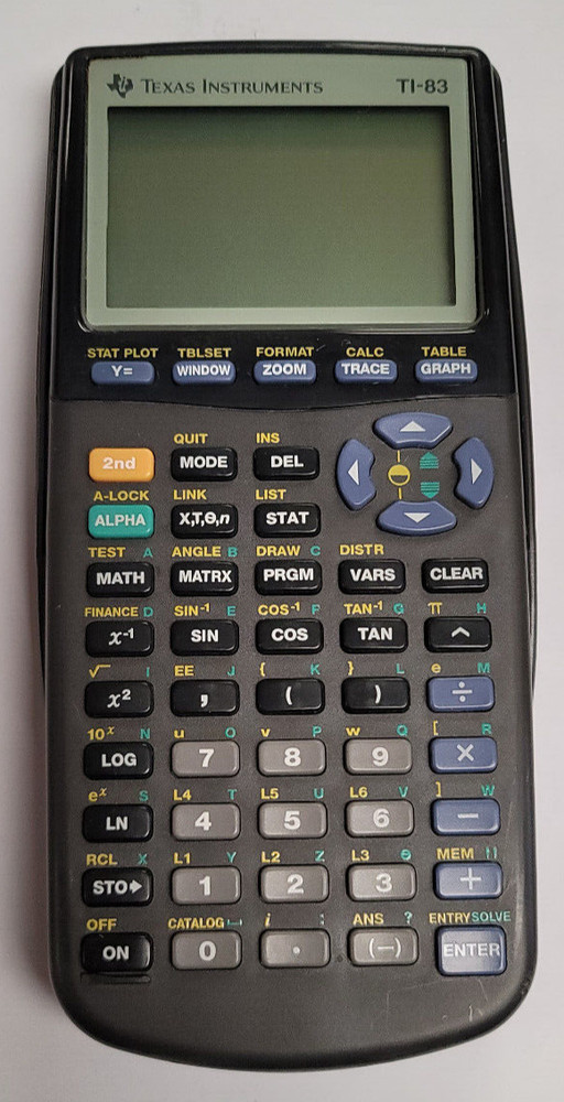 Texas Instruments TI-83 Graphing Calculator with Cover Tested Works