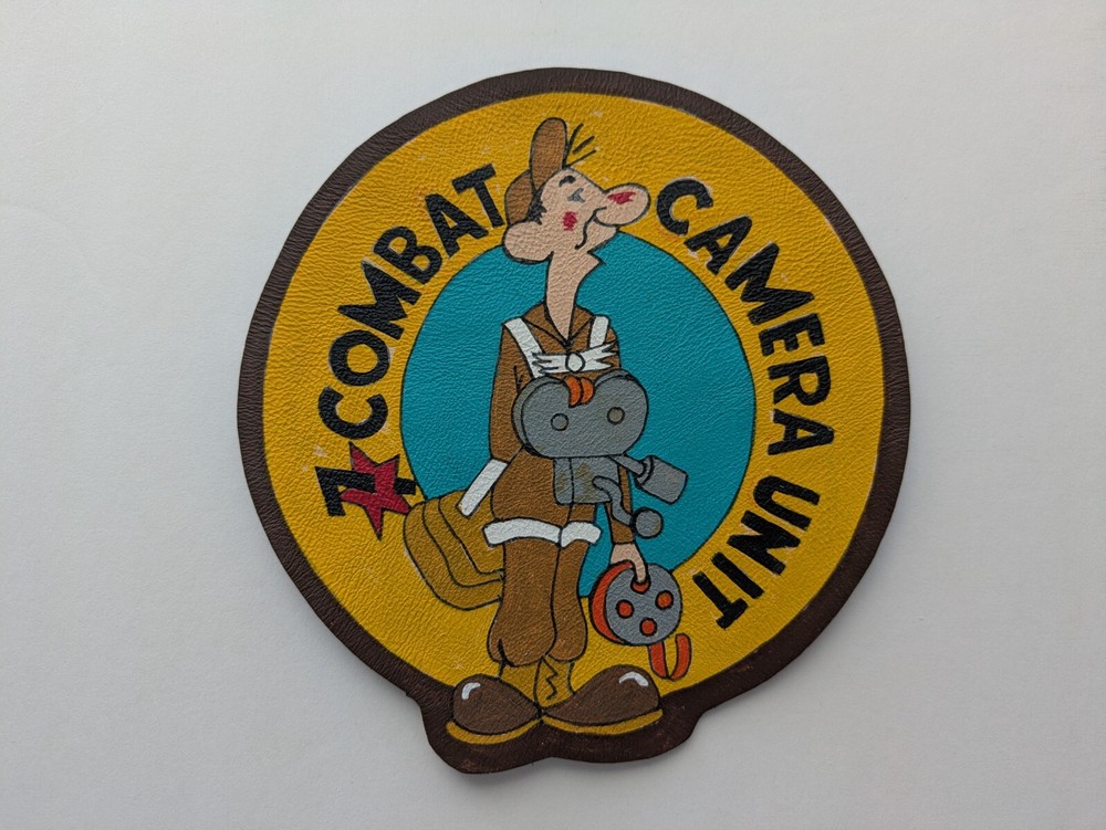 WW 2  7th Combat Carmera Unit  leather jacket patches