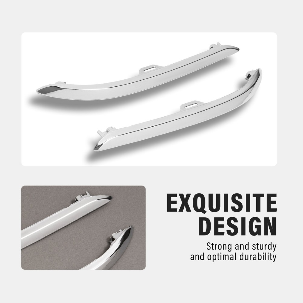 Chrome Front Bumper Lower Molding Trim Left+Right For Honda Pilot 2019-2022