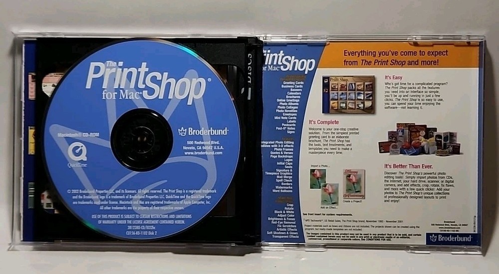 Calendar Creator Version 7, (PC, CD-ROM)/Printshop for Mac (2 CD set) 6084