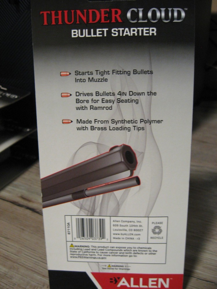 Thunder Cloud Muzzleloader Ball / Bullet Starter 87110A