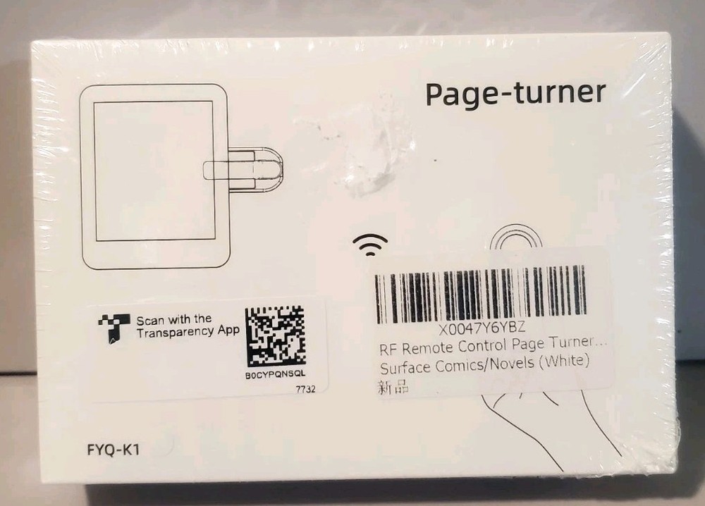 Remote Control Page Turner Works With Any E-reader With A Touch Screen White