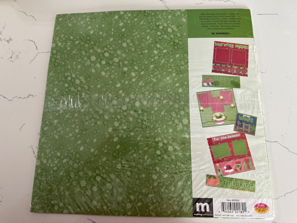 Making Memories Watercolor Collection Willow Value Pack Letters Sheets Patterns