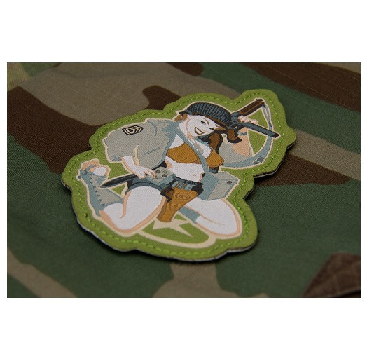 Milspec Monkey MSM Morale Patch Nylon Hook Loop - Pin Up THOMPSON GIRL -NEW
