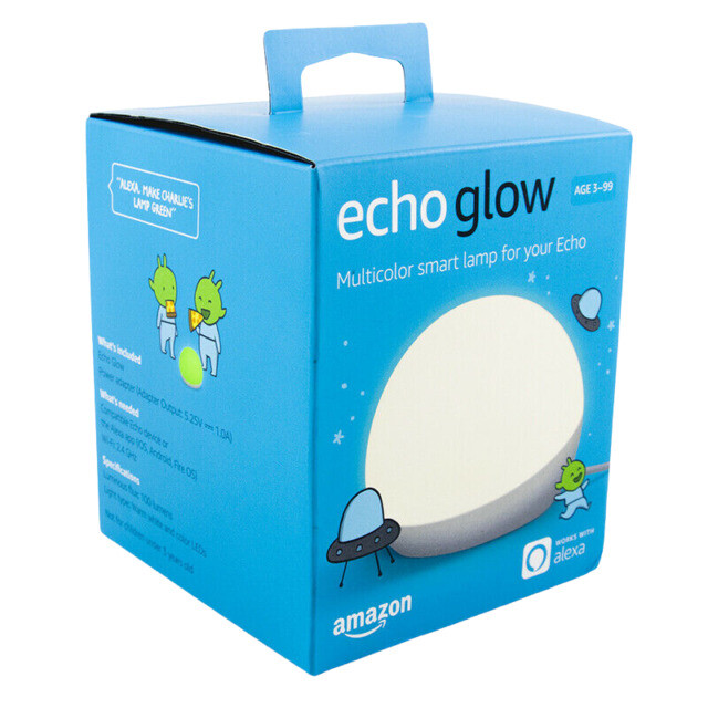 NEW Amazon Echo Glow, Multi-Color Smart Lamp - Requires Compatible Alexa Device
