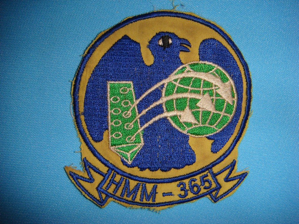 VIETNAM WAR PATCH, USMC MEDIUM LIFT HELICOPTER SQ HMM-365