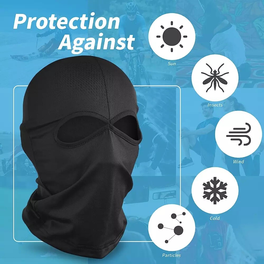 2 Hole Balaclava Full Face Mask Beanie Ski Sun Hood Motorcycle Cycling Outdoor