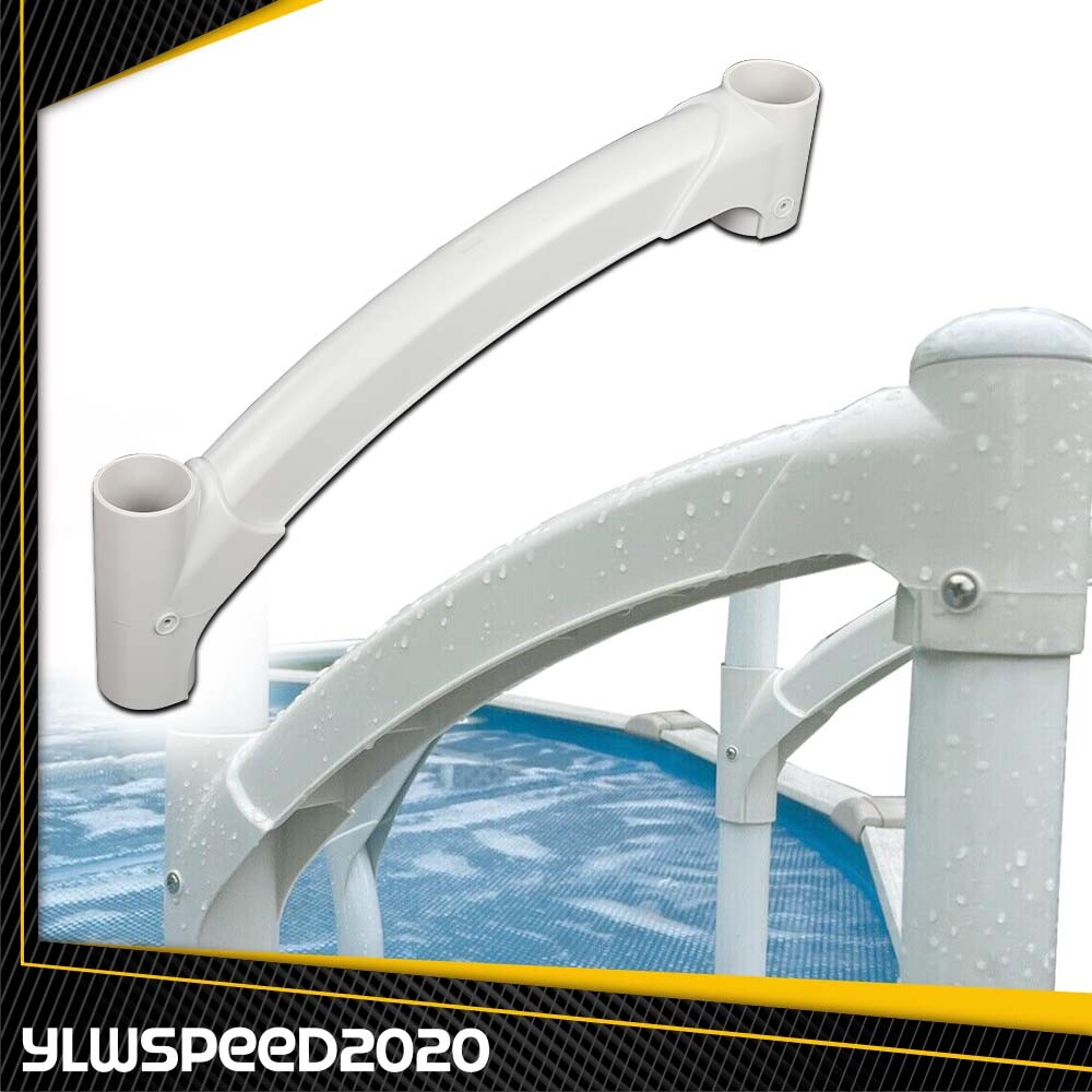 Short Handrail For Above Ground BiltMor Swimming Pool Step White 1PC