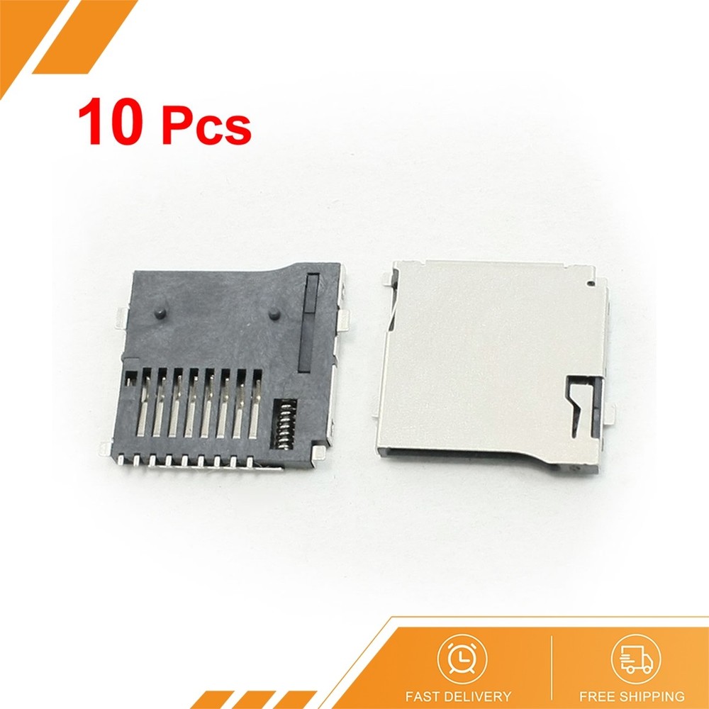 10 x PCB Surface Mount Push-out Flip Type TF Micro SD Memory Card Sockets