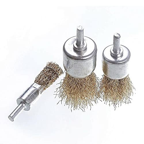 Mixiflor 18 Pack Wire End Brush Set, Brass for Drill ,6 Silver
