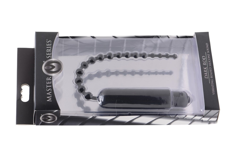 Dark Rod Vibrating Beaded Silicone Sound