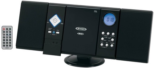 JENSEN JEN-JMC-180A Wall Mountable Vertical Loading CD Player with Stereo Speake