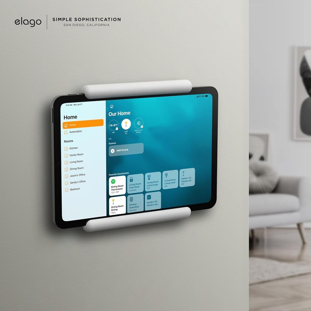 Home Hub Mount [White] - [iPad Wall Mount][Homekit Mount][Easy Installation][...