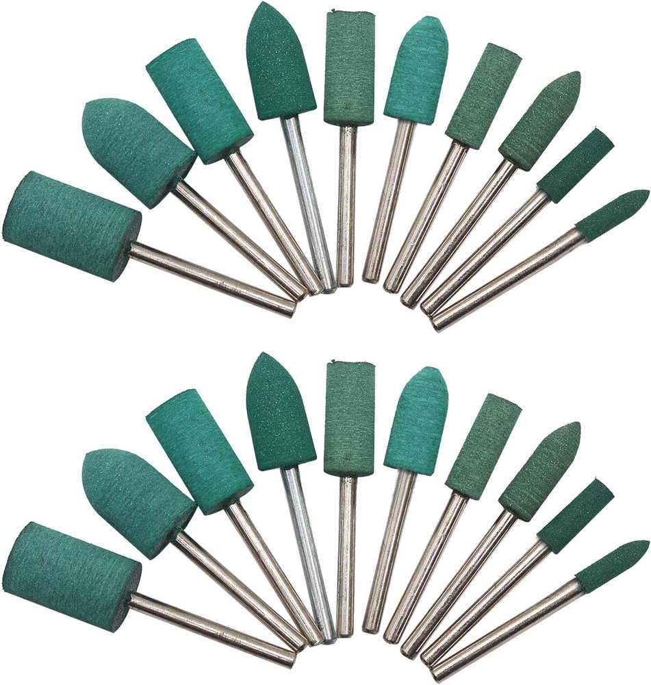 Rubber Polishing Bits Polishing Drill Bit Green Buffer Abrasive Bits Metal Polis
