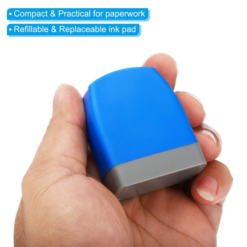 Entered Stamp Self Inking Red Ink Office Stamp Blue