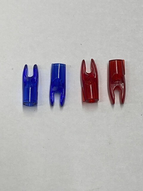 PNA Closeout PIN NOCKS Flo Red, Flu Blue