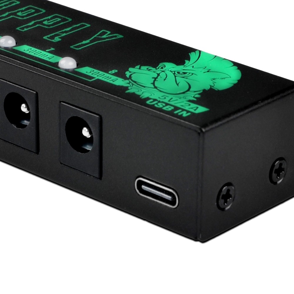 AZOR Effect Pedal Power Supply Mini Power Adater 9V Output 8 Ways USB 5V Input