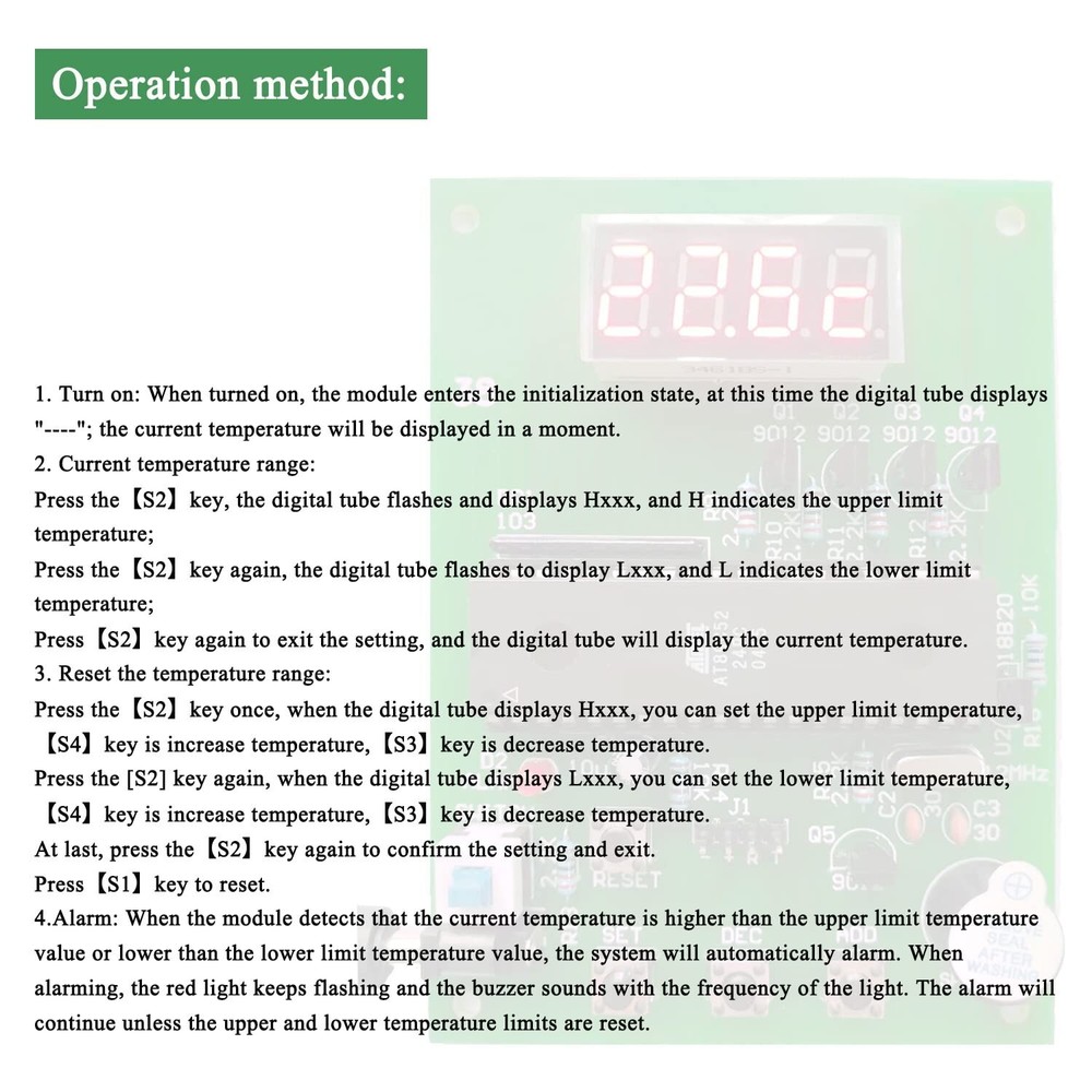 DIY Soldering Practice Kits DS18B20 Temperature Sensor Module DIY Electronic ...