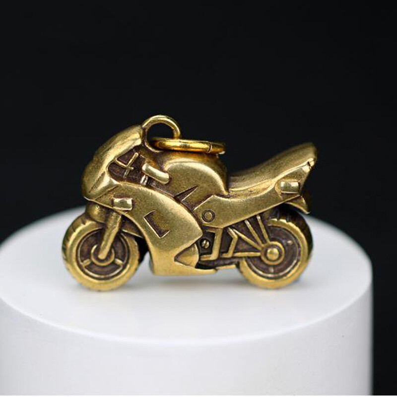 New Handmade Brass Solid Motorcycle Keychain Handbag Knives Pendant EDC Tools