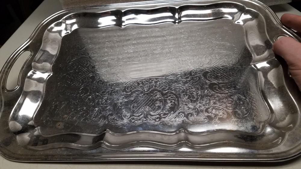 Irwinware Rectangular Silver Platter (M)