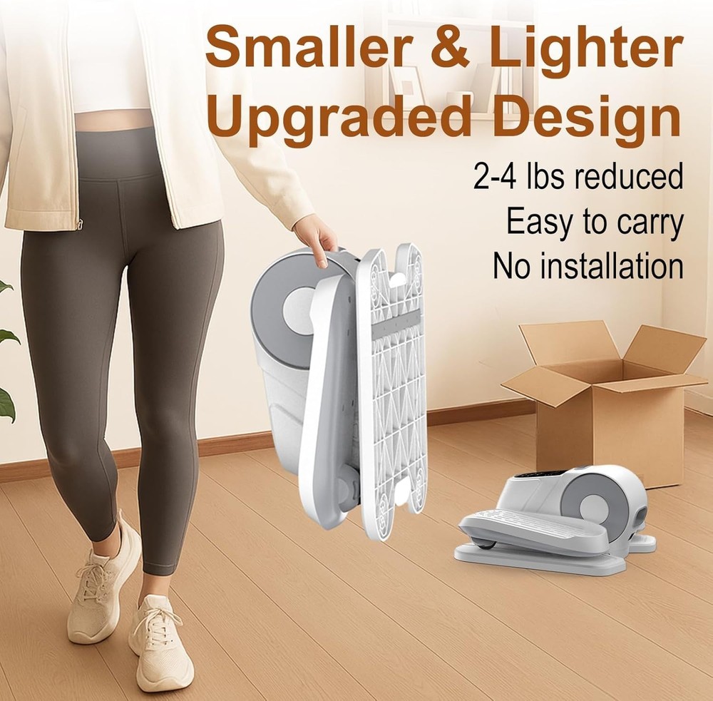 028 Under Desk Elliptical 12 Speed 5 Modes Motorized Leg Exerciser While Sitting